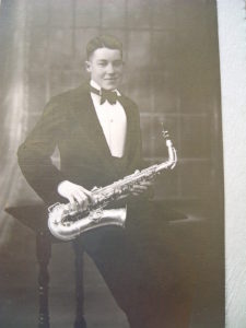 RSB as saxophone player in a local jazz band - early 1930s